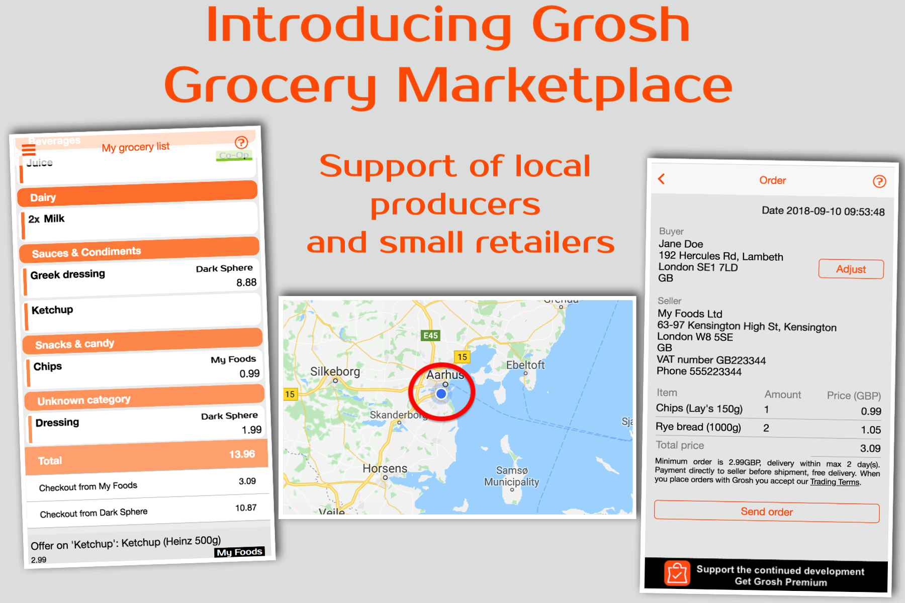 Grocery app Grosh with improved offline mode