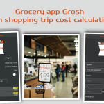 Grocery app Grosh with shopping trip cost calculation